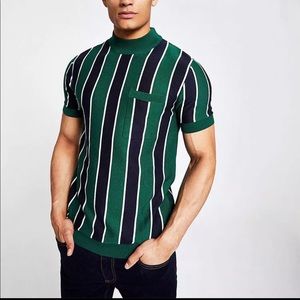 Black and Green stripes Vancile shirt